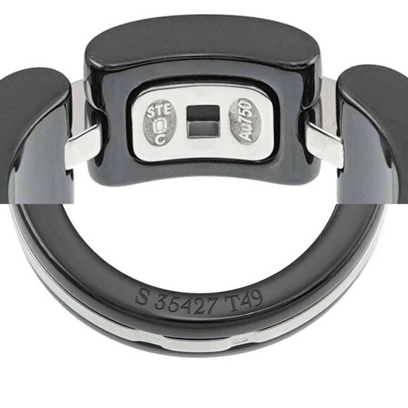 CHANEL ULTRA Diamond Ring Black Ceramic 18K WG 750 Size49 4.75-5(US) 90276502 - Picture 5 of 9